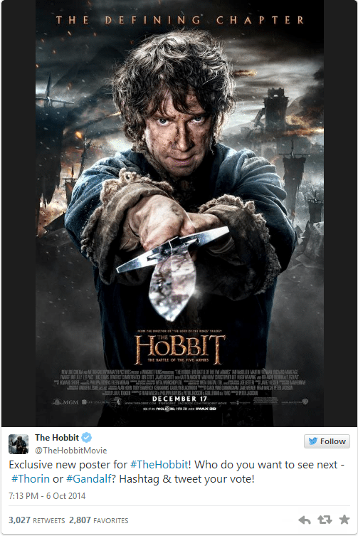 Il poster ll'ultimo capitolo de Lo Hobbit