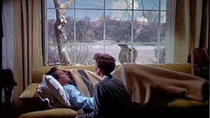 Rock Hudson e Jane Wyman in una scena del film