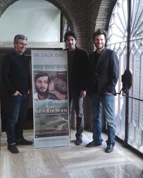 Da sinistra, Fabio Marchisio, Paolo Mitton e Daniele Savoca durante il photocall