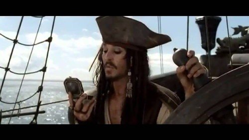 Jack Sparrow con la sua magica bussola