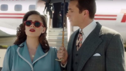 Peggy Carter ed Edwin Jarvis nel trailer.