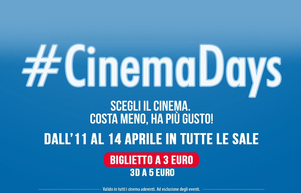 CinemaDays – partenza positiva per il primo giorno