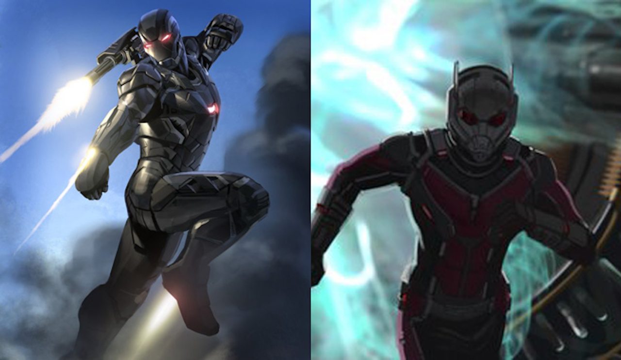 Ant-Man e War Machine nei concept art di Civil War