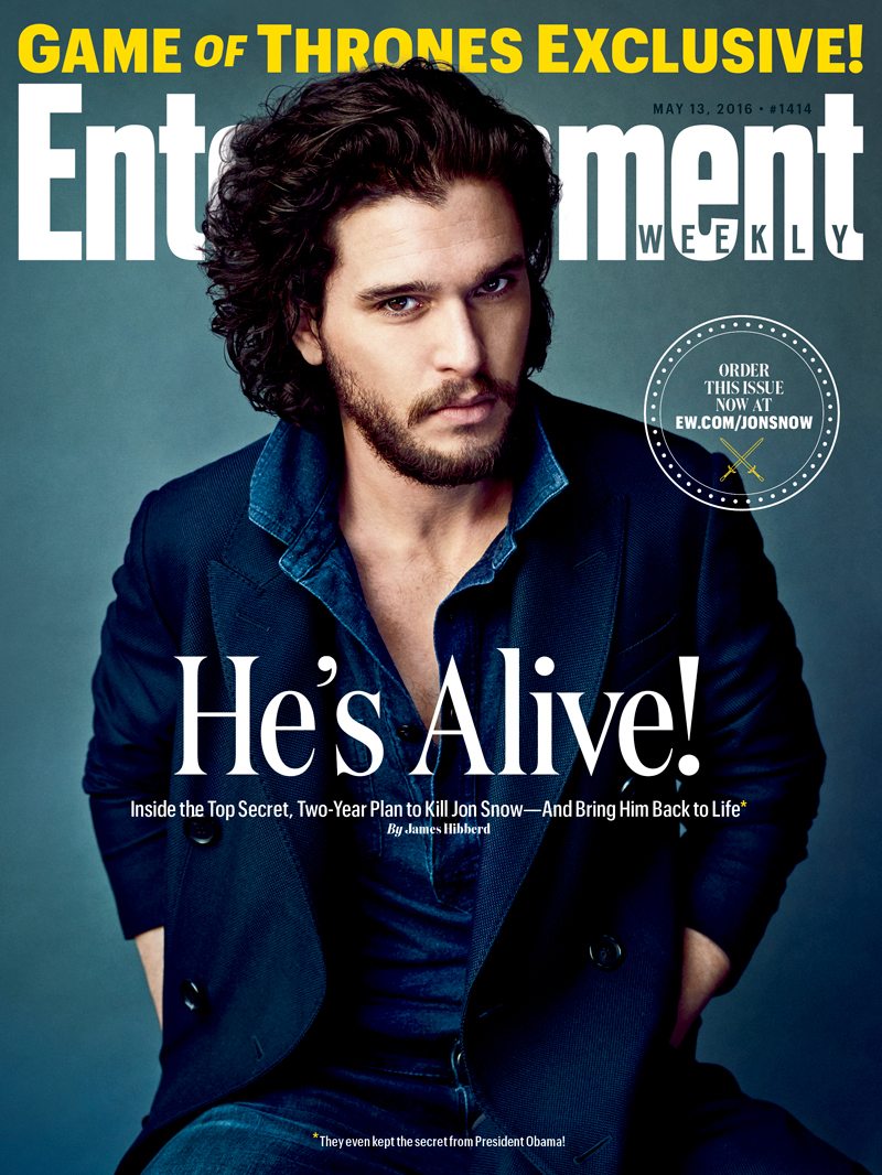 Kit Harington è Jon Snow nella copertina di EW per Il Trono di Spade 6