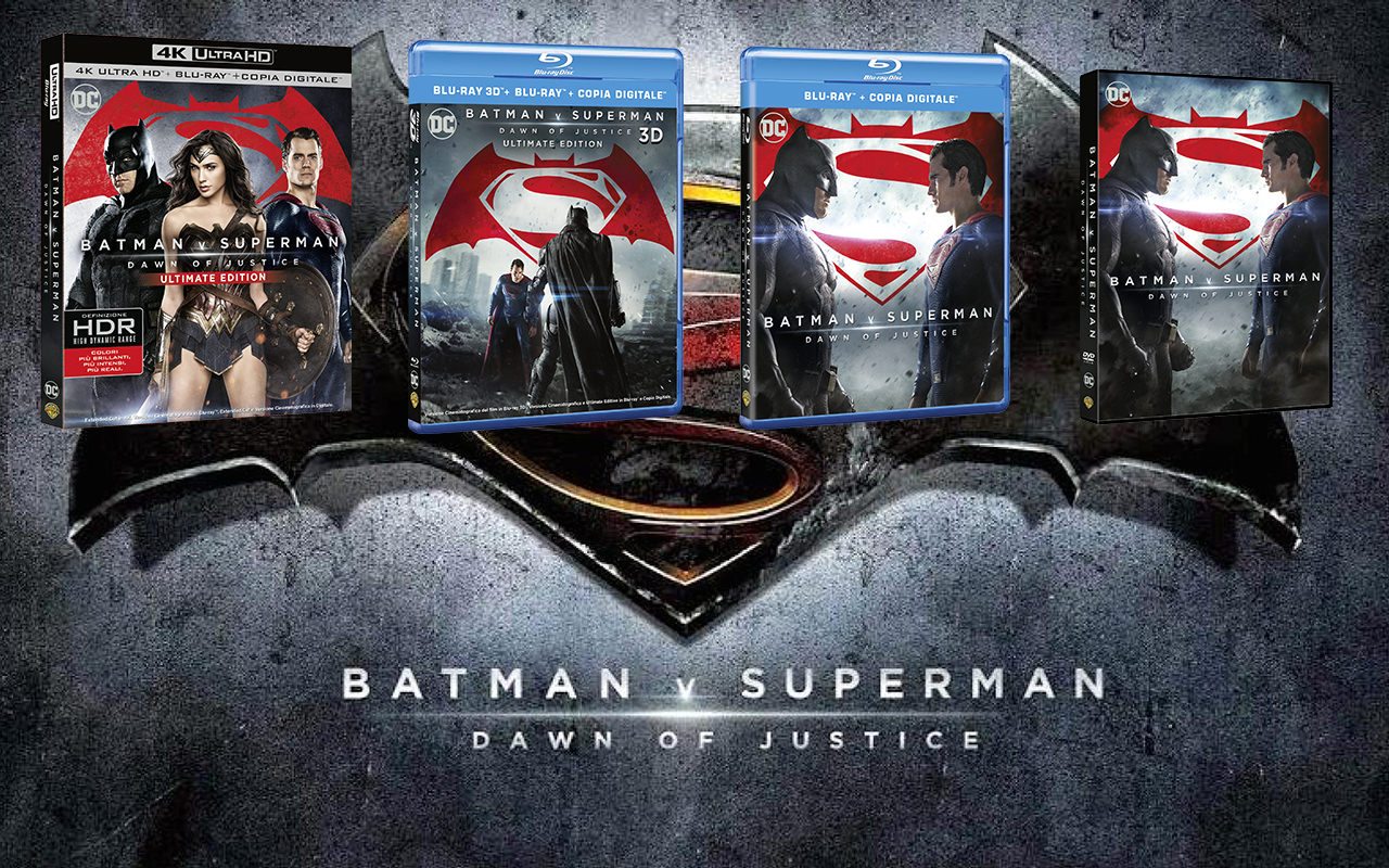 Batman v Superman: arriva l’ultimate edition blu-ray 100 GB 4K