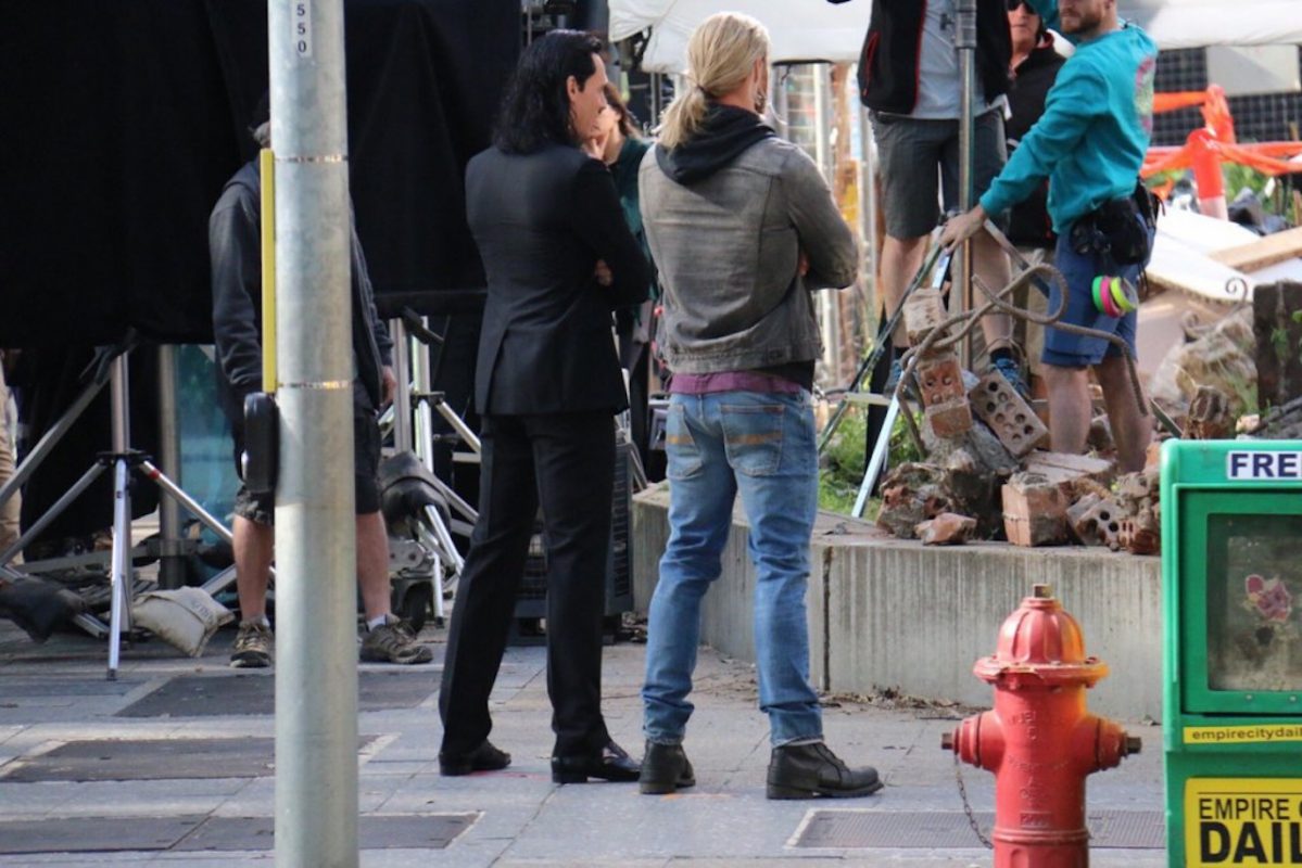 Thor Ragnarok - Chris Hemsworth e Tom Hiddleston sul set 1