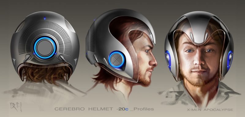 X-Men: Apocalisse - il Cerebro Helmet e la scatola di Nightcrawler tra i concept art 