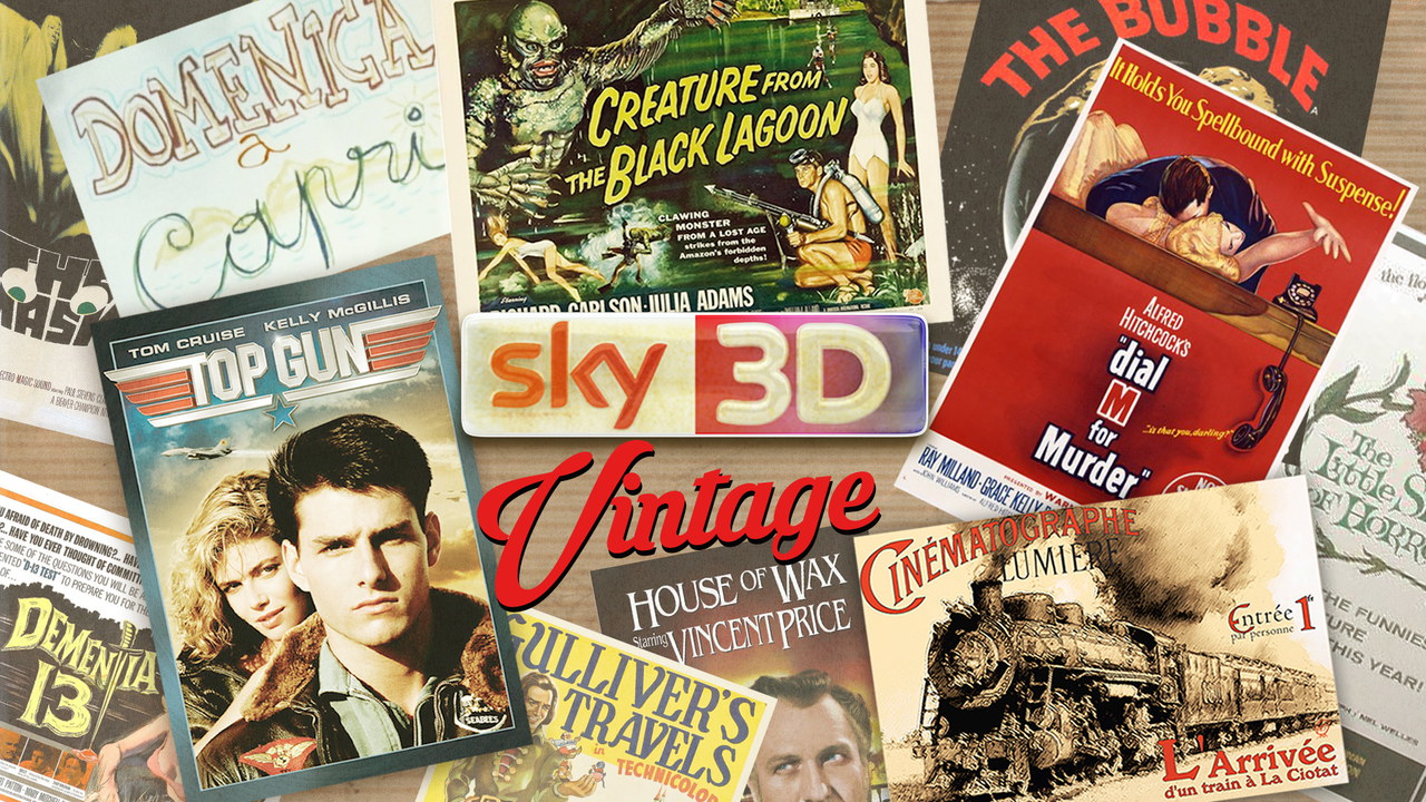 Sky 3D Vintage: trailer e lista completa dei 22 film in onda sul canale 150 e 304 di Sky