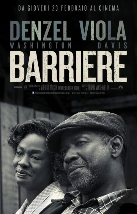 Barriere: Denzel Washington nel manifesto ufficiale italiano