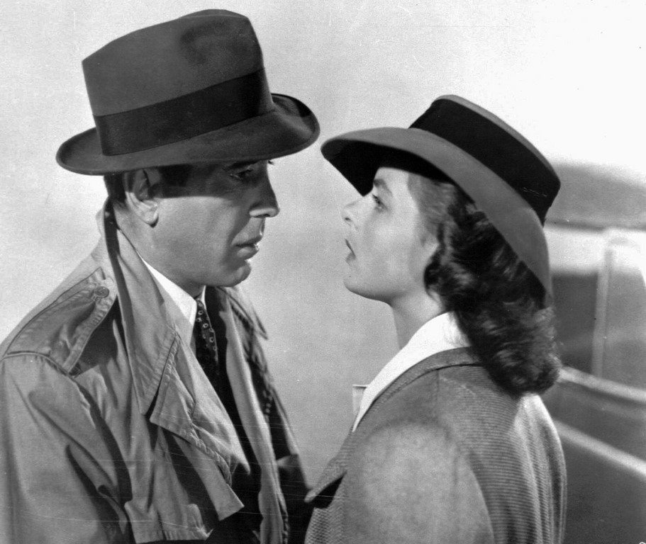 Humphrey Bogart e Ingrid Bergman in Casablanca