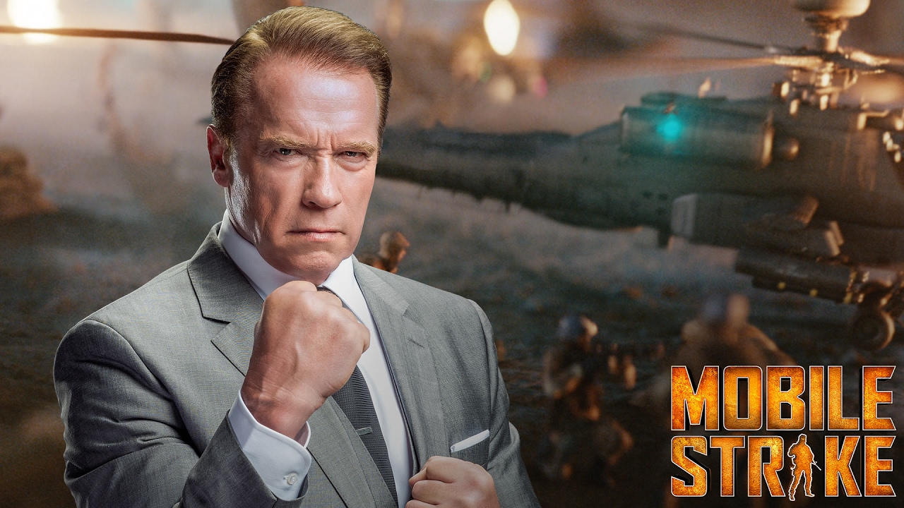 Arnold Schwarzenegger nello spot tv del videogame Mobile Strike