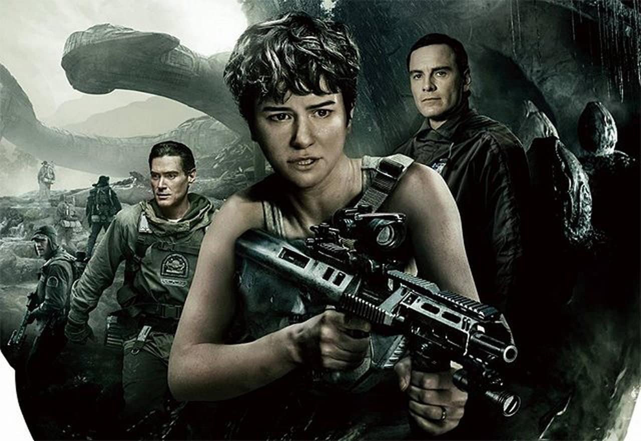Katherine Waterston è pronta a sparare nel poster internazionale di Alien: Covenant