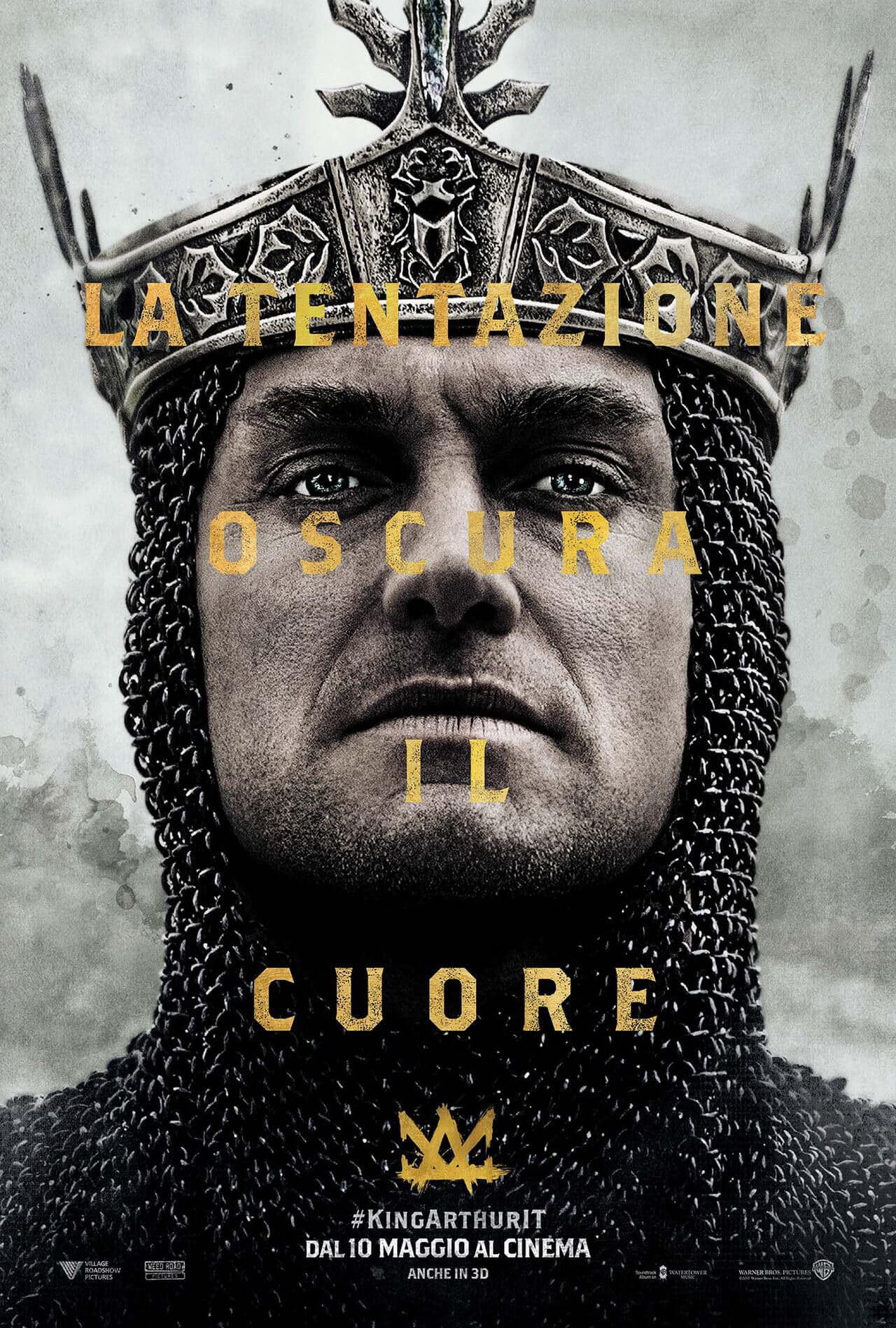 Jude Law, Djimon Hounsou e Astrid Bergès-Frisbey nei nuovi character poster in italiano di King Arthur - Il potere della spada.