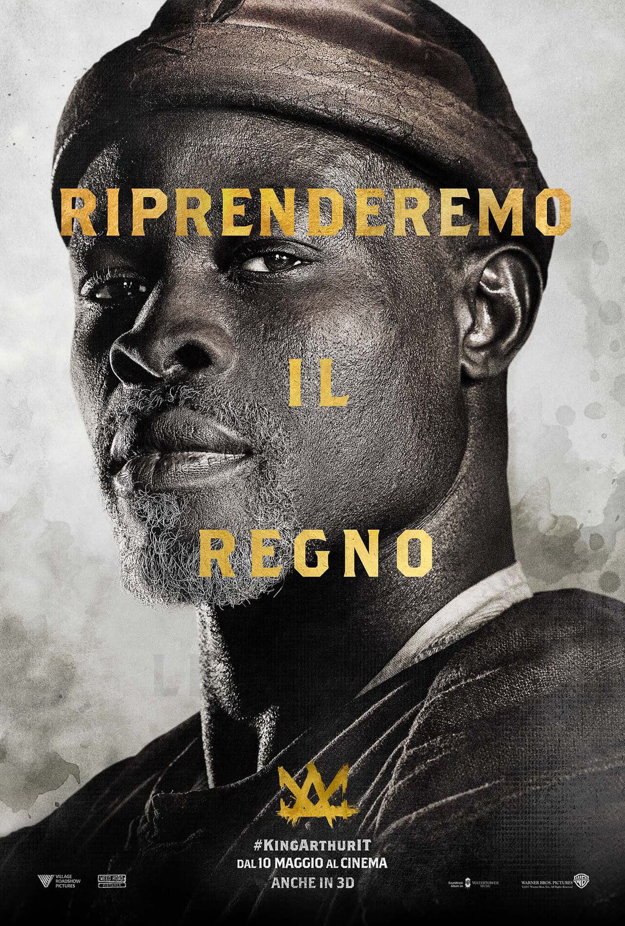 Jude Law, Djimon Hounsou e Astrid Bergès-Frisbey nei nuovi character poster in italiano di King Arthur - Il potere della spada.