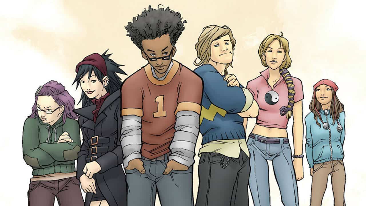 Runaways: i giovani supereroi nel logo della serie Marvel