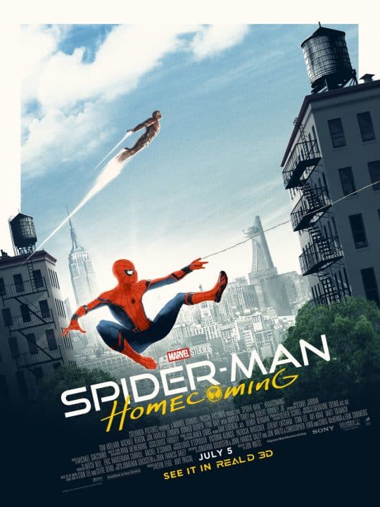 Tom Holland vola tra i grattacieli di New York nel nuovo poster di Spider-Man : Homecoming