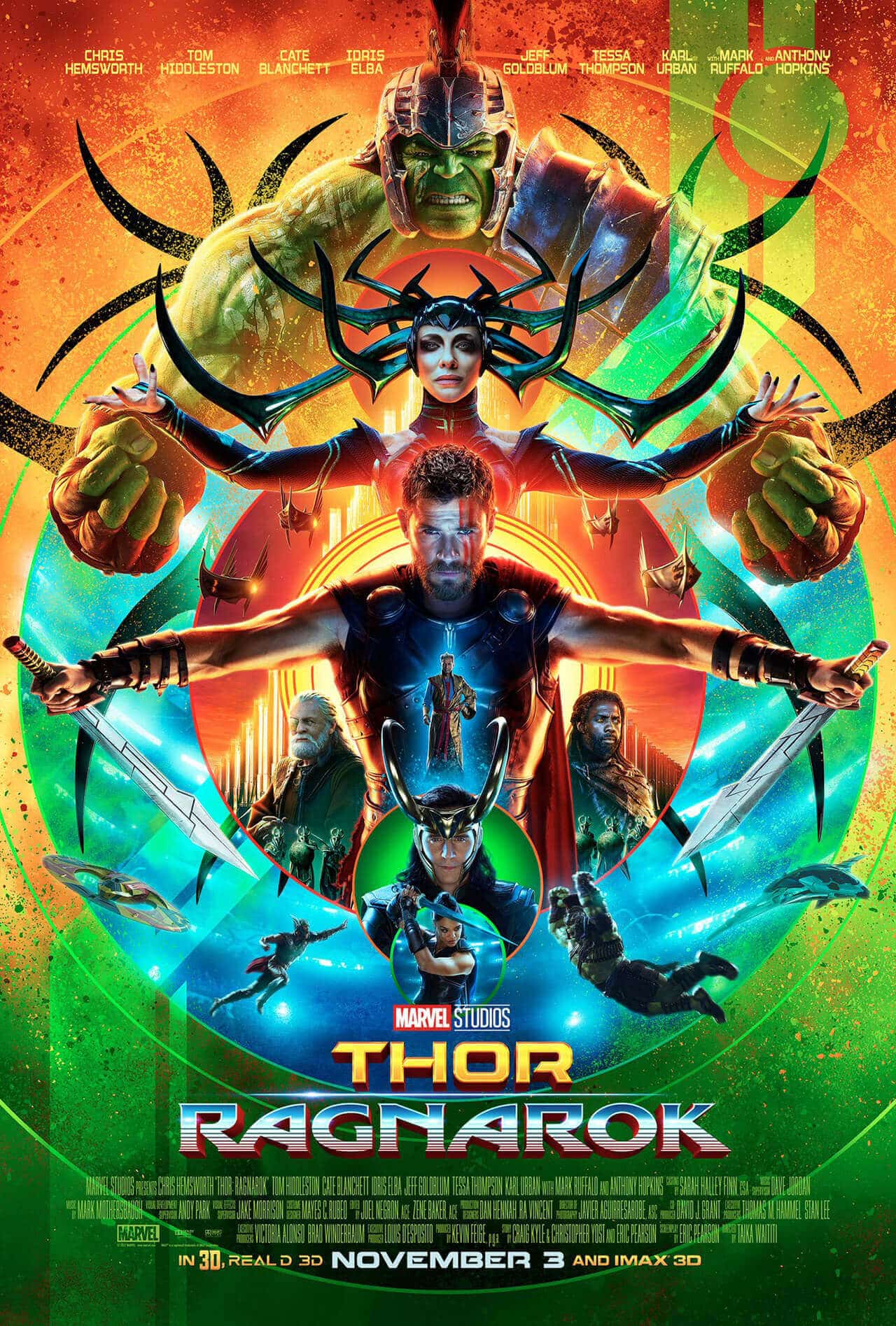 chris hemsworth thor: ragnarok poster sdcc