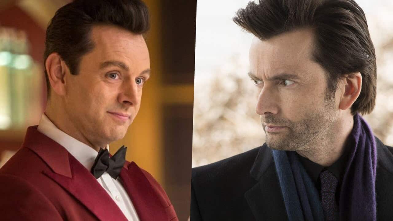 Michael Sheen e David Tennant nella serie TV Buon apocalisse a tutti!