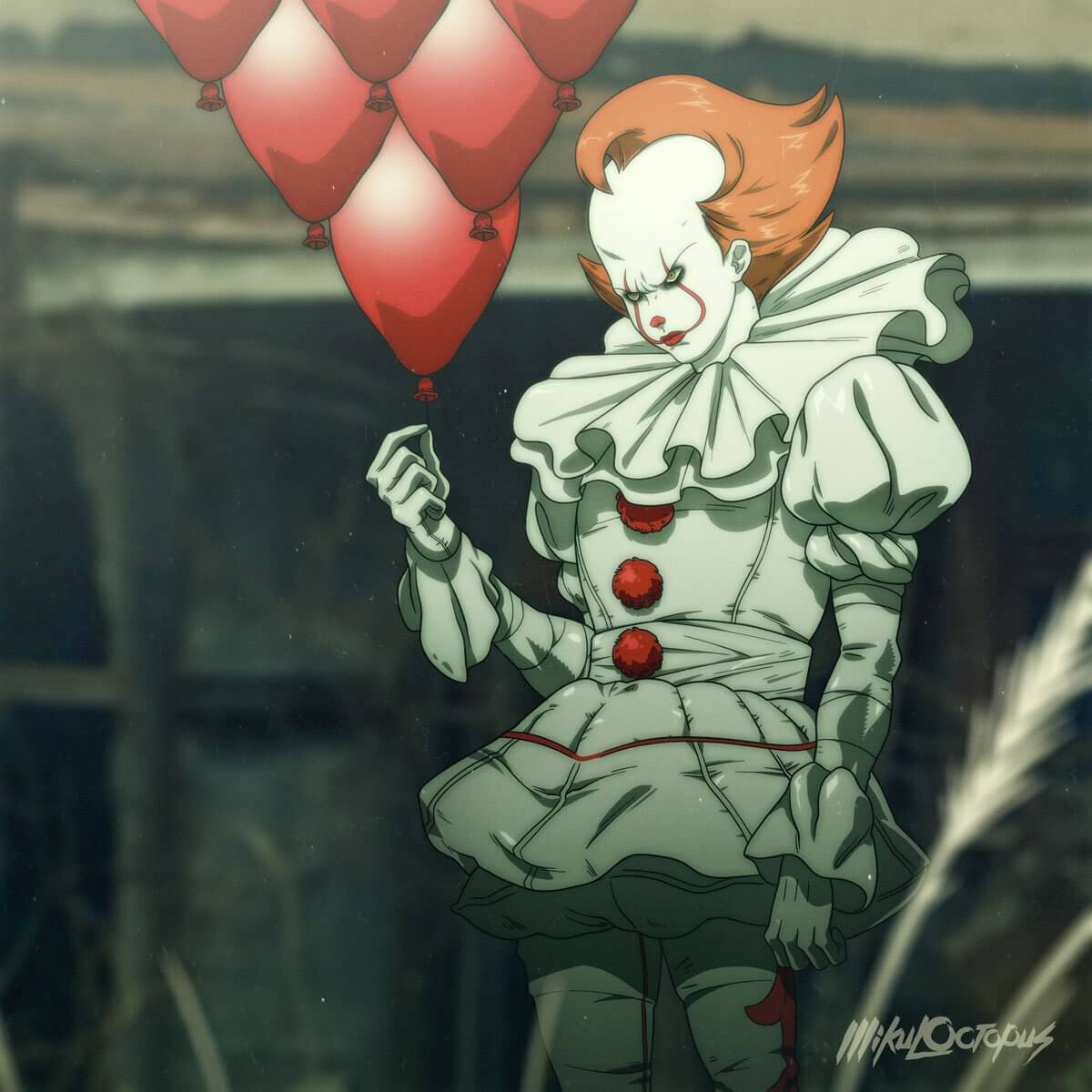 pennywise anime it bill skarsgard 1