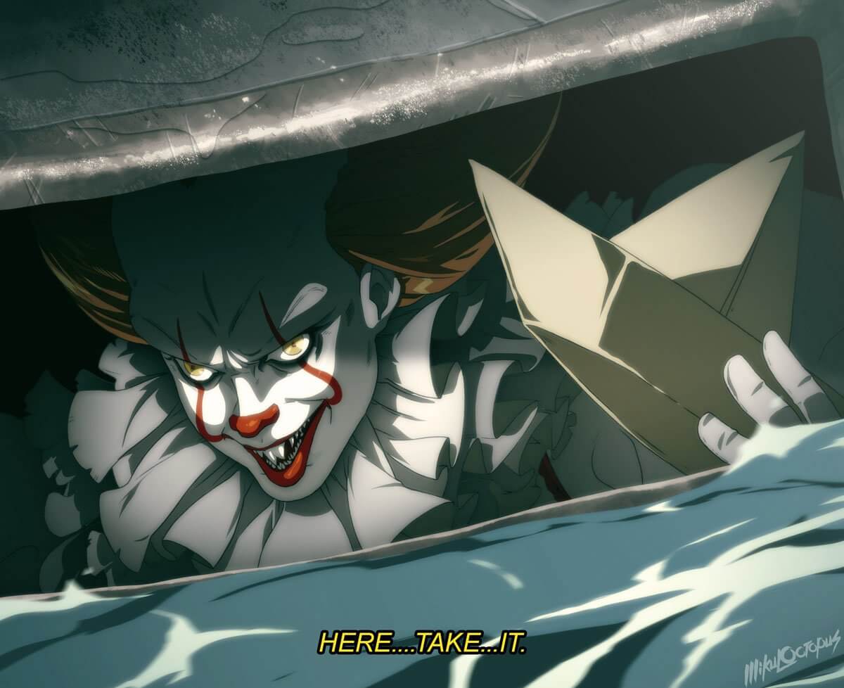 pennywise anime it bill skarsgard 2