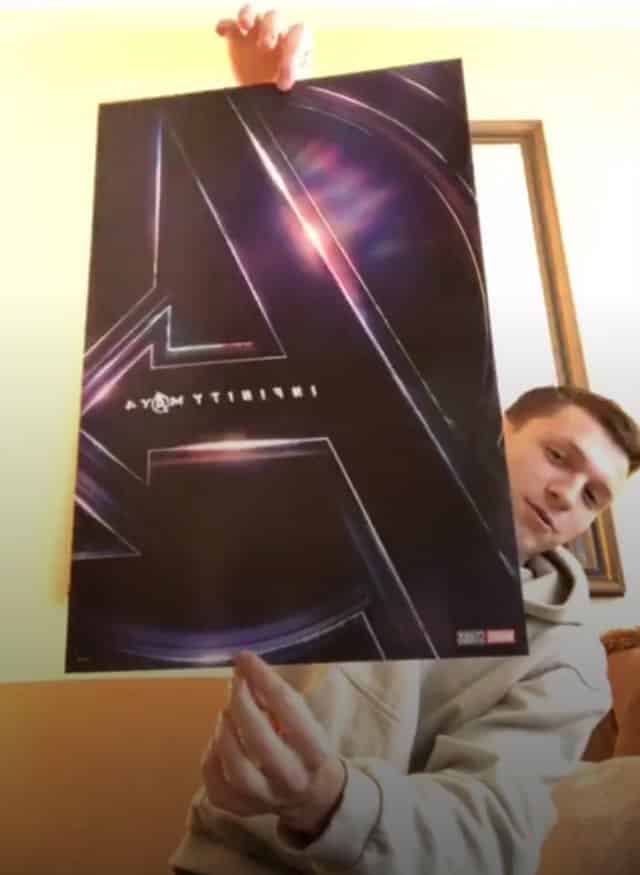 avengers: infinity war poster tom holland