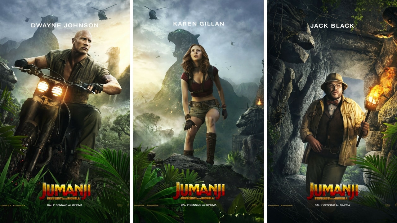 Jumanji – Benvenuti nella giungla: action e paura nei nuovi poster