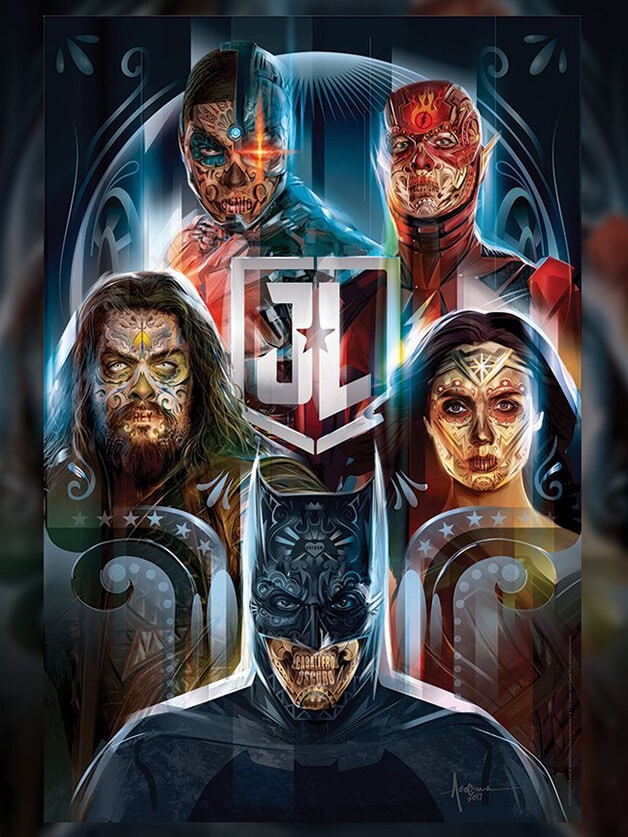 justice league poster giorno morti