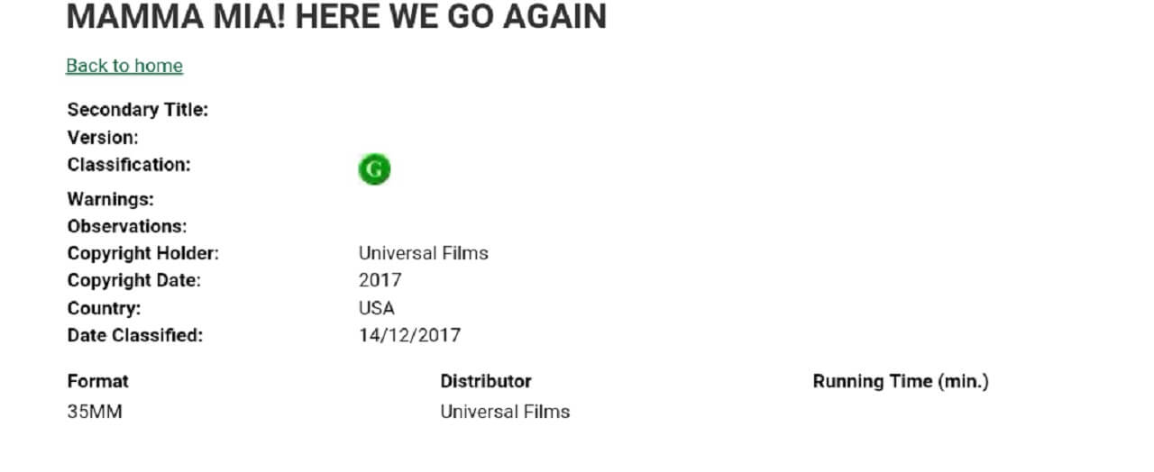 Mamma Mia: Here We Go Again Cinematographe