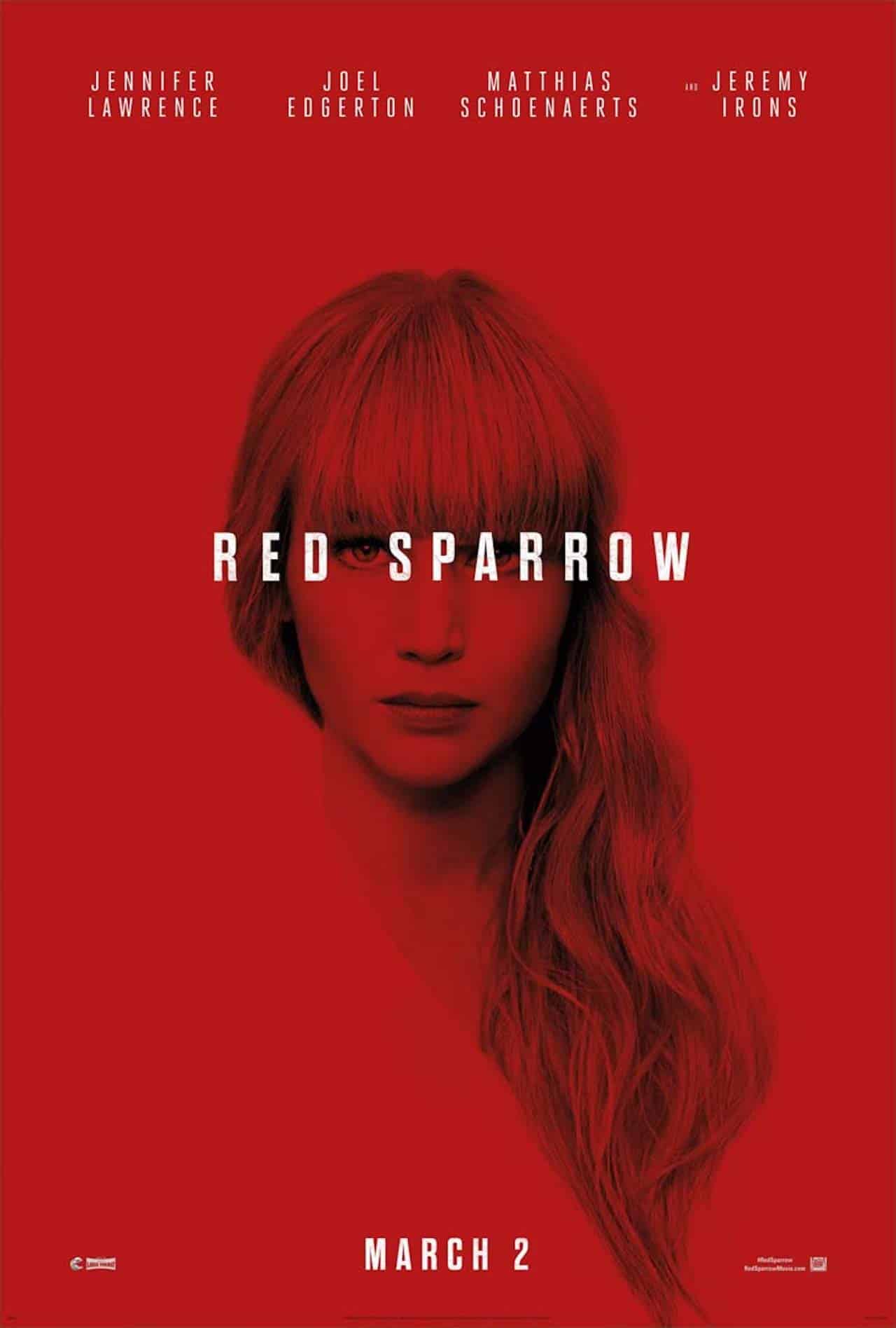 red sparrow, Cinematographe