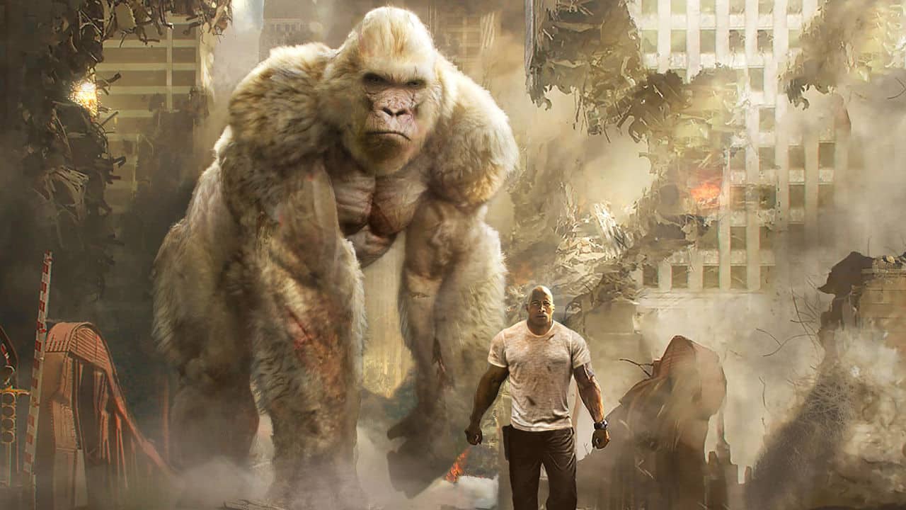 Rampage – Furia animale: Dwayne Johnson e le creature nel nuovo poster