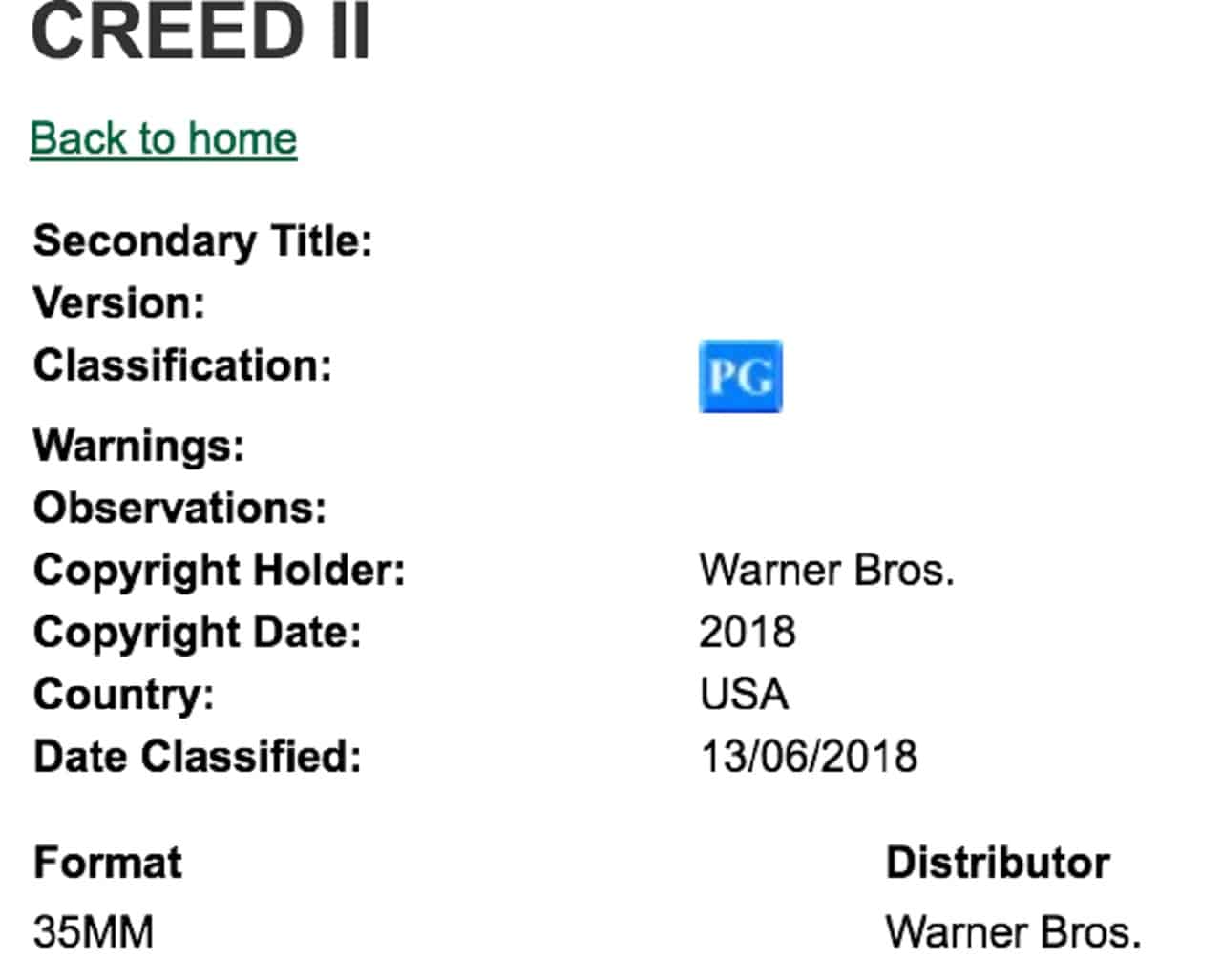 Creed II Cinematographe