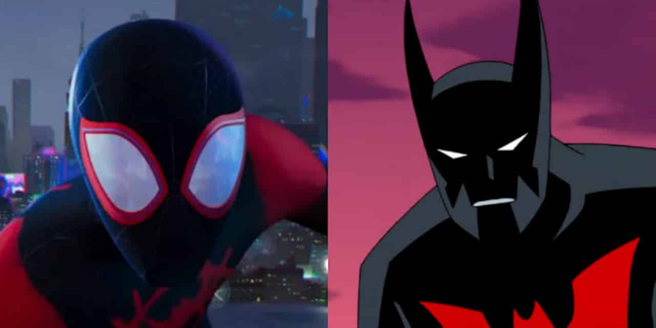 Batman Beyond: il poster in stile Spider-Man: Un Nuovo Universo