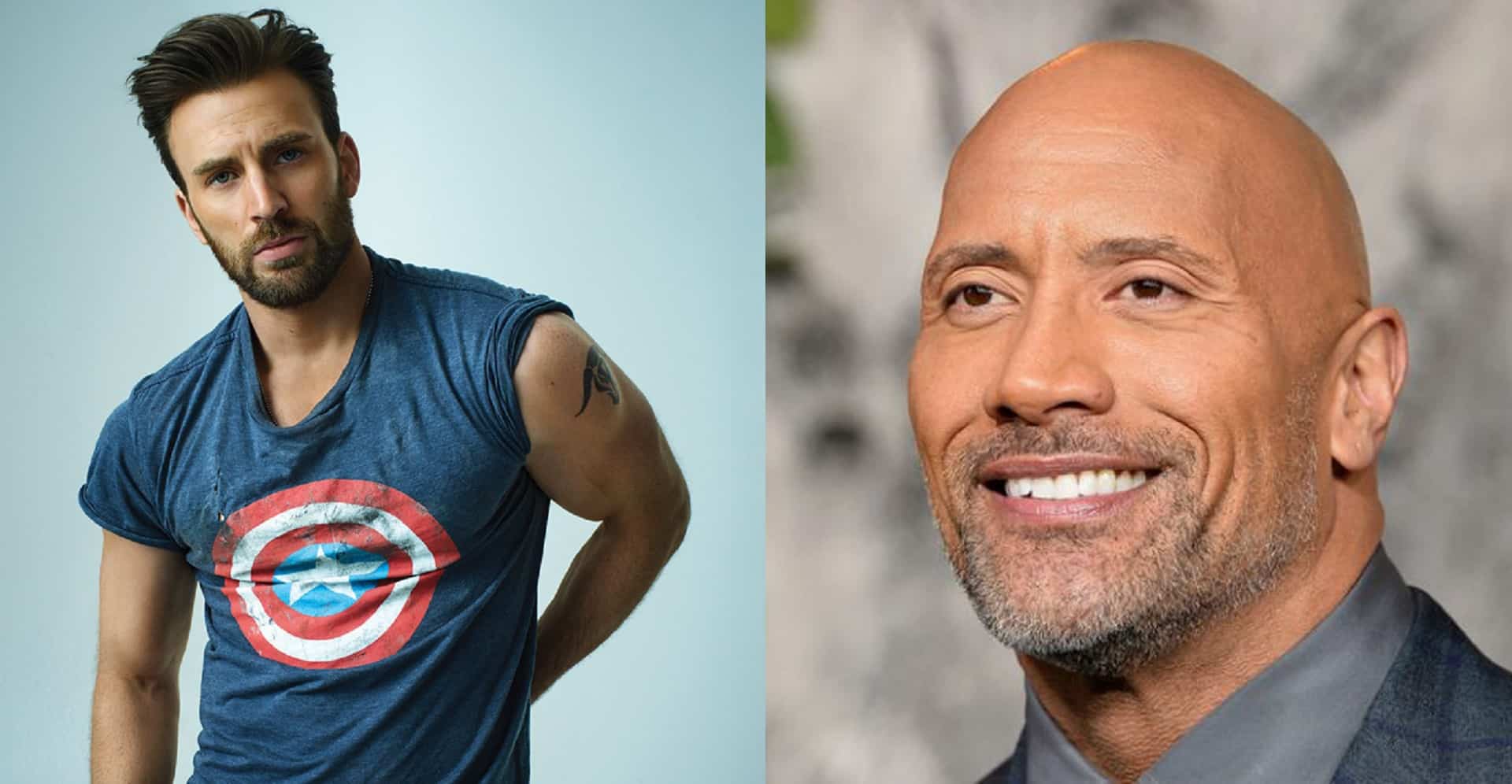 Captain America: Dwayne Johnson si congratula con Chris Evans