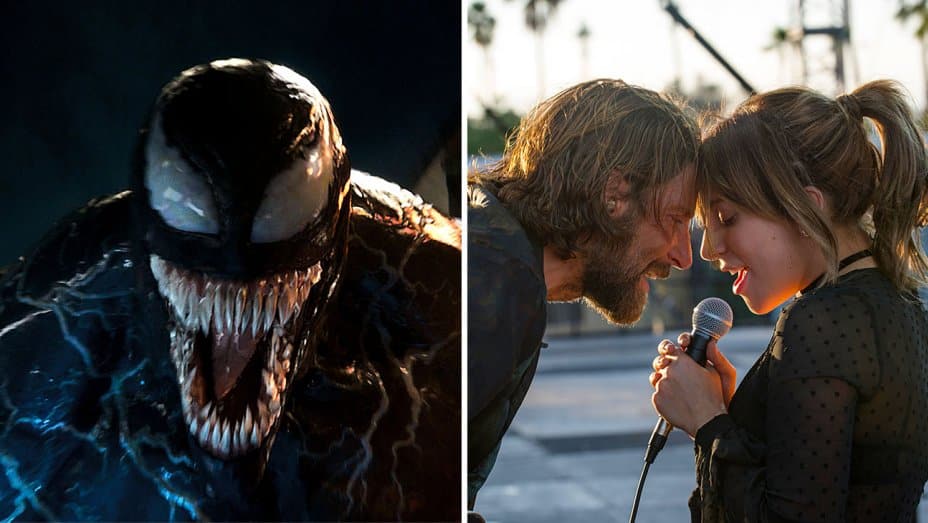 Box Office USA: Venom in testa con 80 milioni, A Star Is Born supera le aspettative