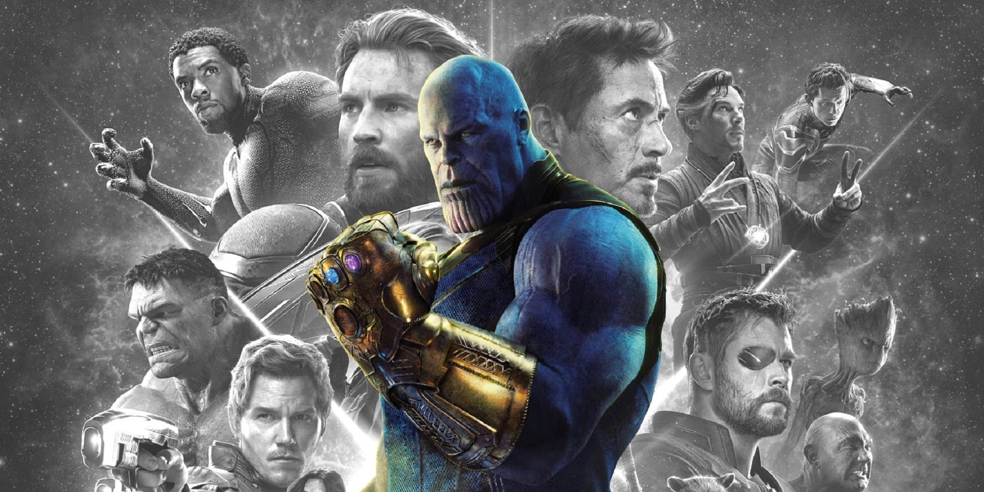 Avengers: Endgame – banner promo con i 6 Vendicatori originali