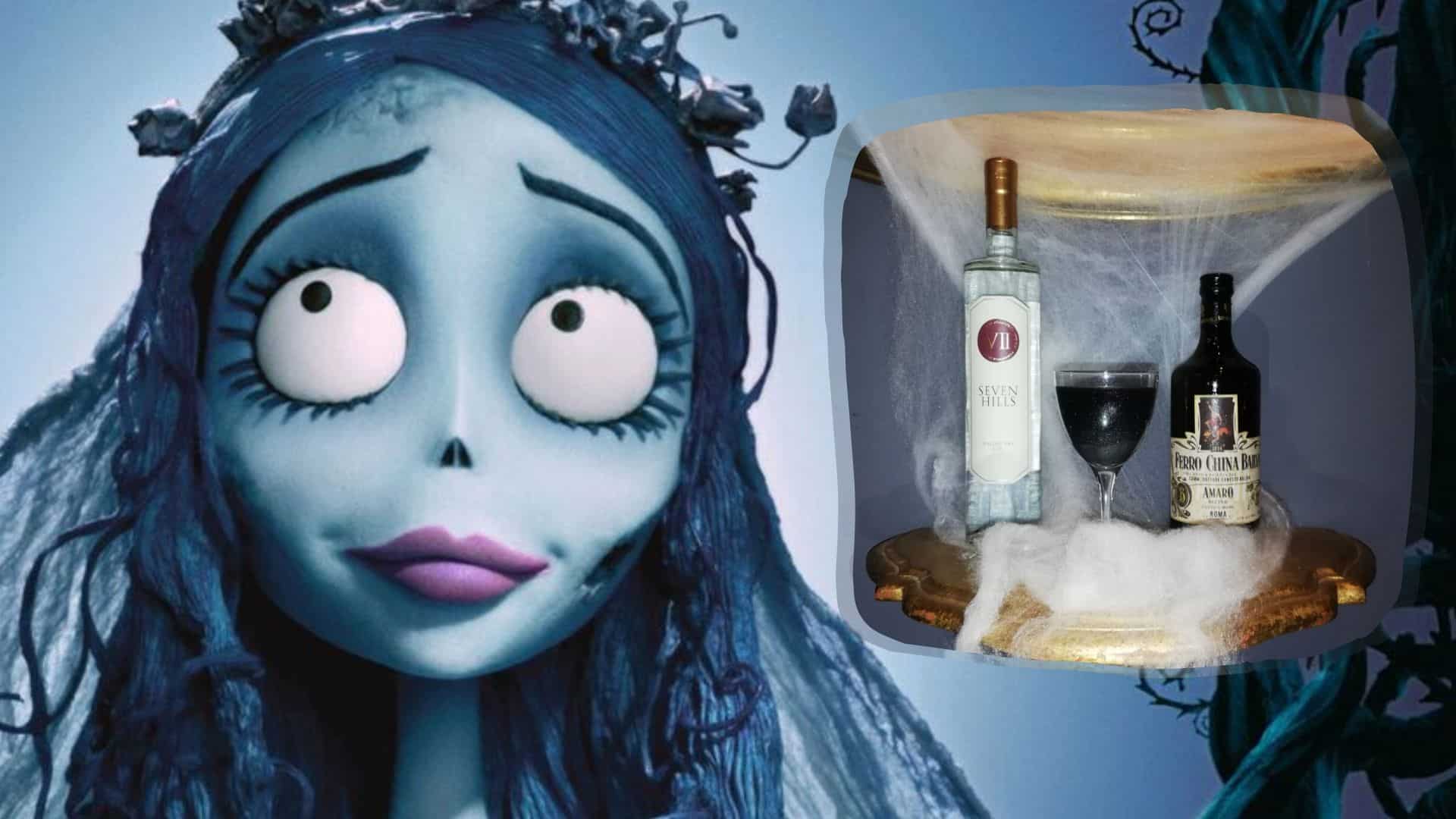 La Sposa Cadavere: oscurità e luce nel drink ispirato al film di Tim Burton