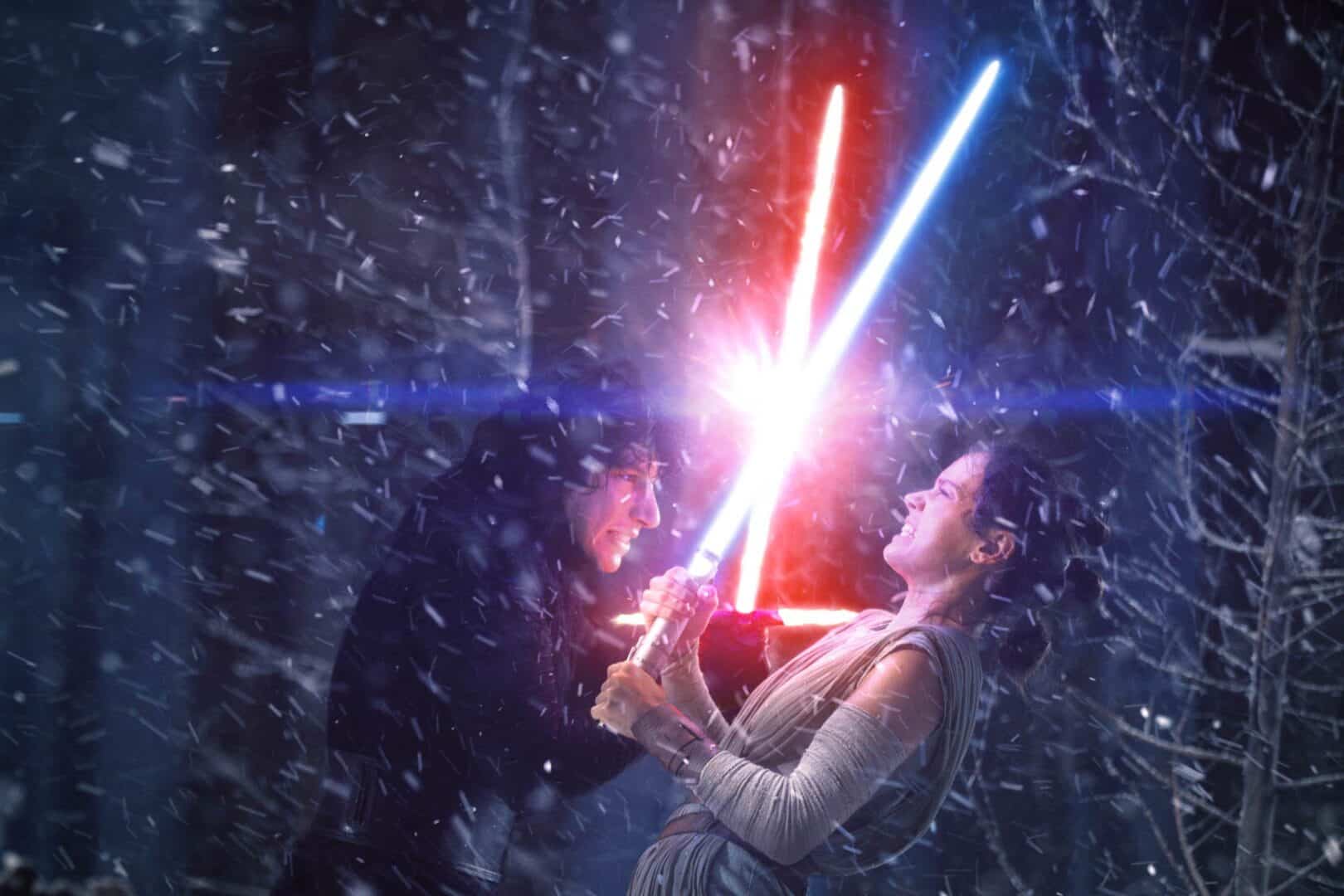 Star Wars, Daisy Ridley, Adam Driver, Kylo Ren, cinematographe