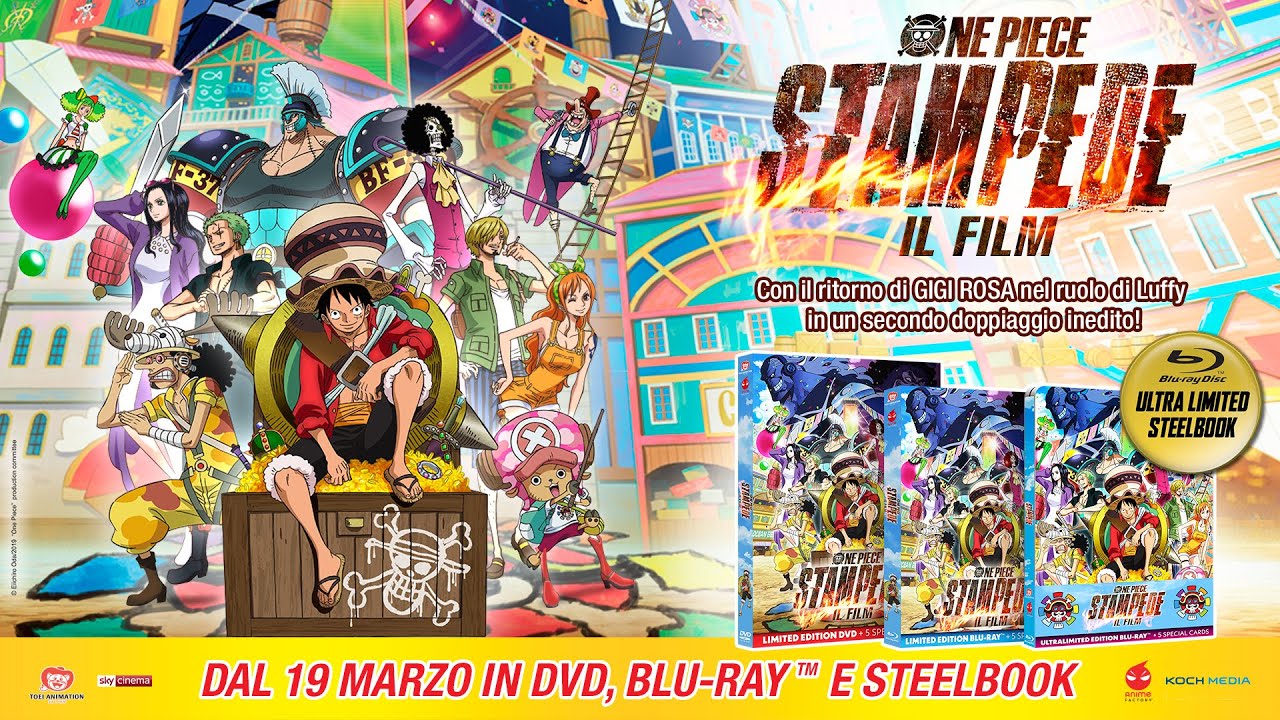 One Piece: Stampede – Il Film: il trailer per l’uscita in Home Video con Gigi Rosa