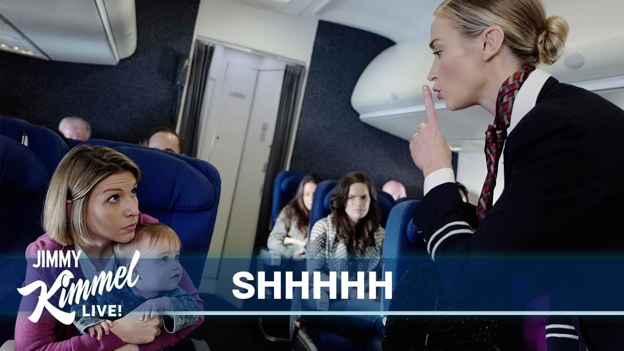 A Quiet PLANE: la parodia di Emily Blunt del suo film in uscita