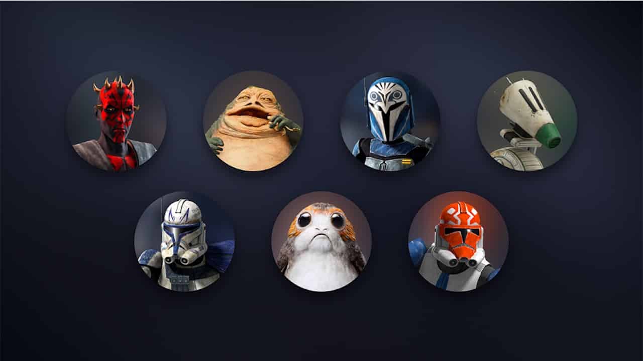 Disney+: nuovi avatar ispirati a Star Wars per personalizzare il profilo
