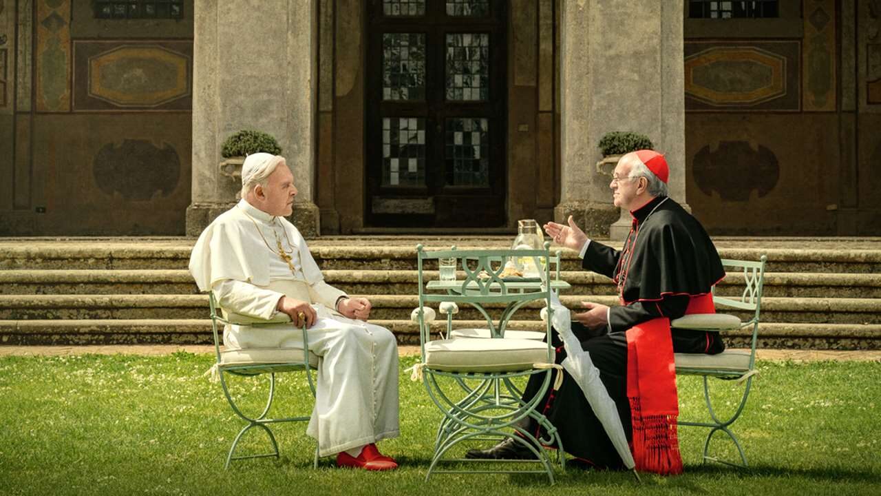 the two popes Anthony Hopkins cinematographe.it