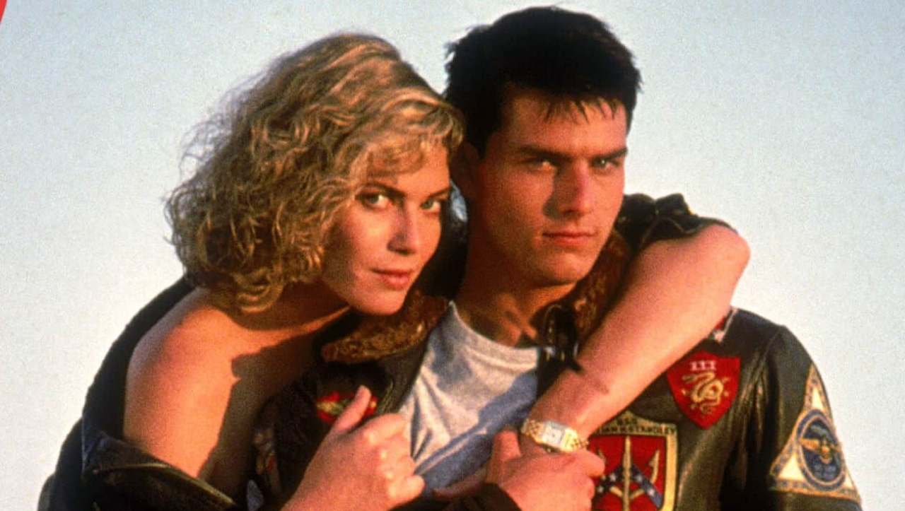 Kelly McGillis con Tom Cruise in Top Gun