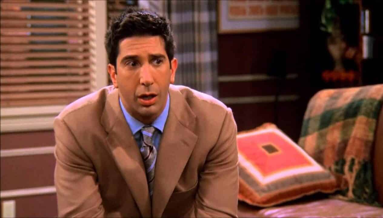 David Schwimmer sul set di Friends