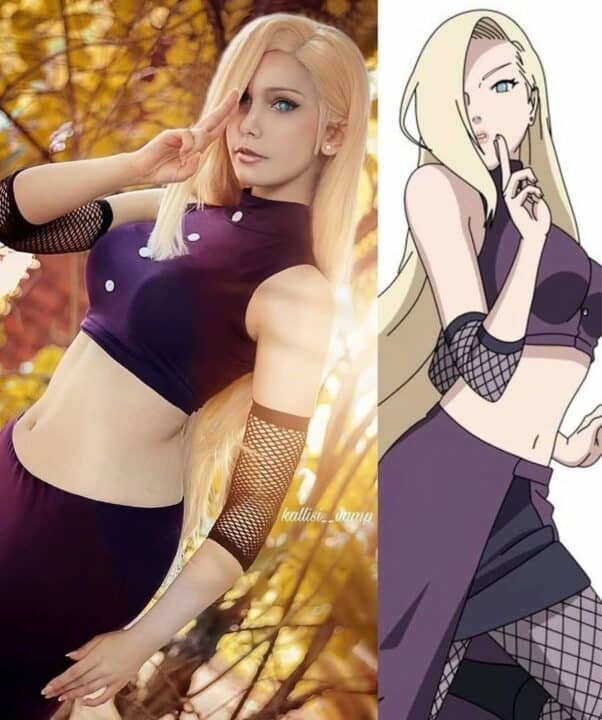 Ino Yamanaka confronto tra cosplayer e originale