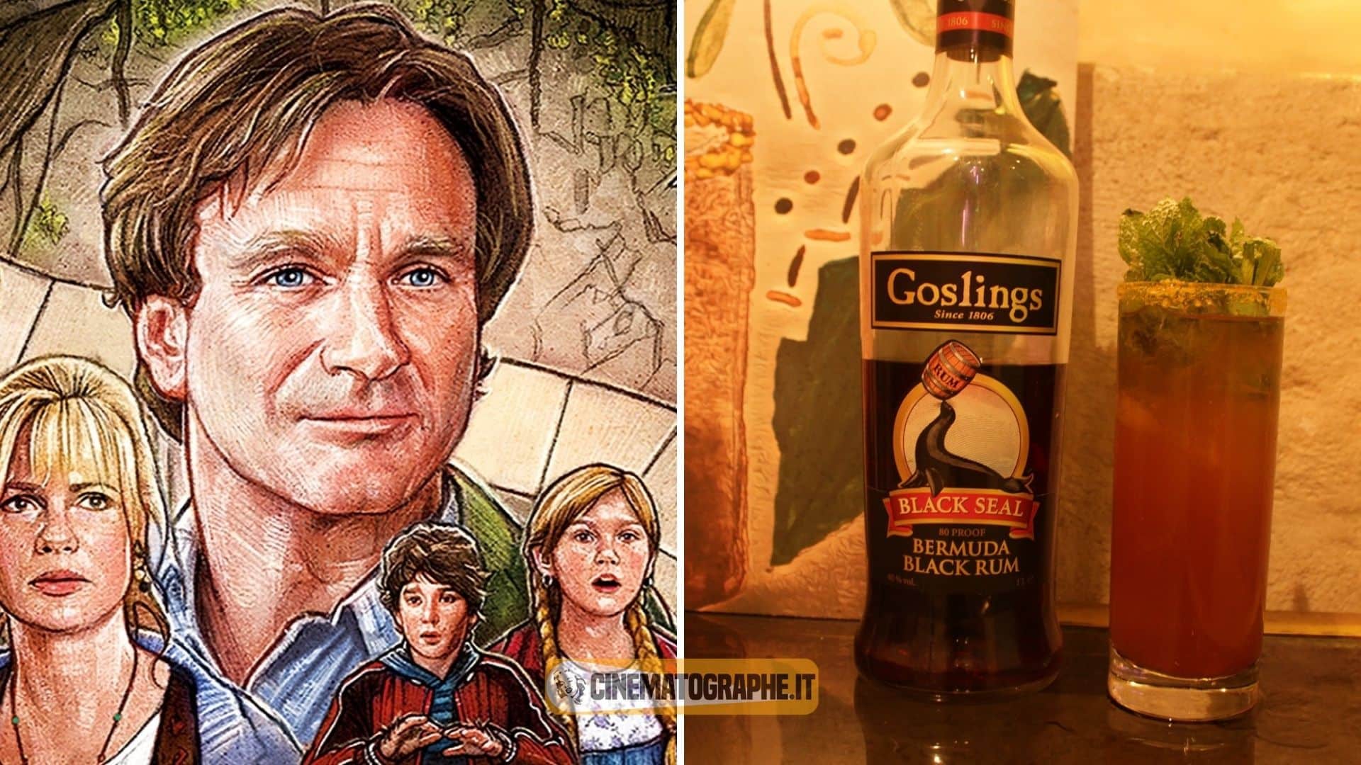 Jumanji: dal film con Robin Williams un drink a base di rum, ginger e sale alla curcuma