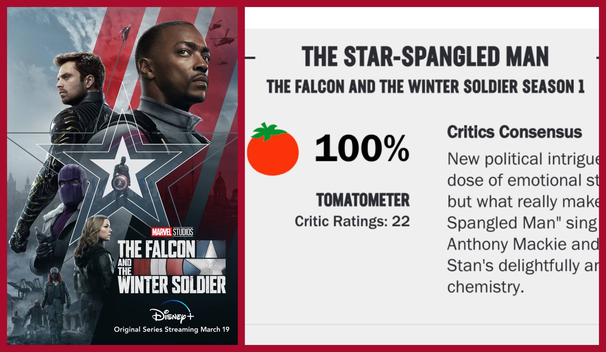 The Falcon and the Winter Soldier: 100% su Rotten Tomatoes e…