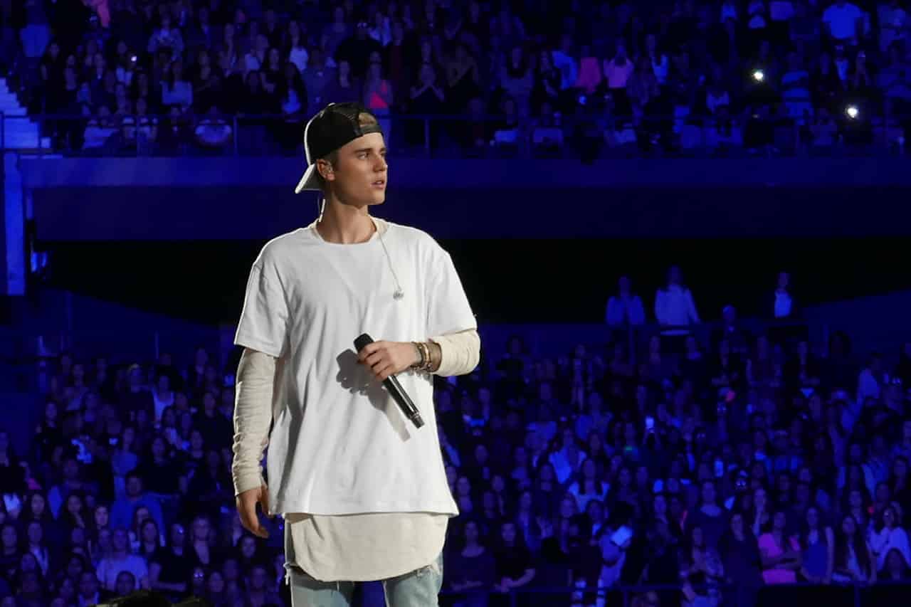 Justin Bieber sul palco