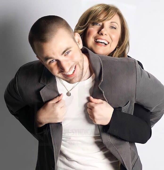 Chris Evans con la mamma