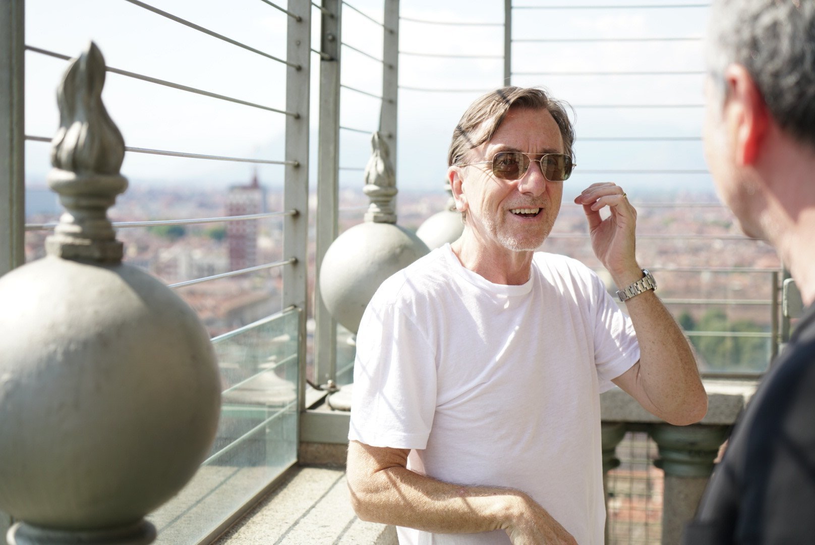 Tim Roth in gita a Torino: visita alla Mole e al Museo del Cinema [FOTO]