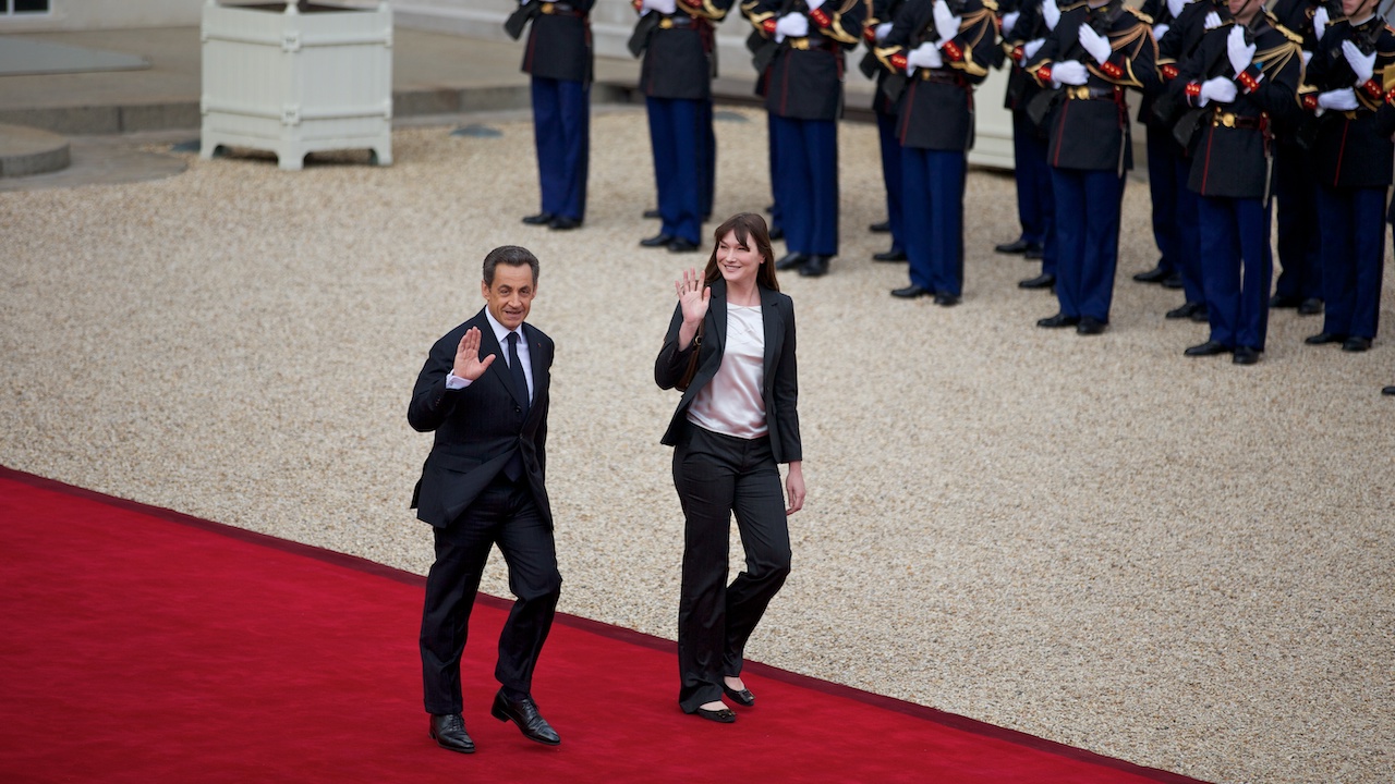 Carla Bruni insieme a Nicolas Sarkozy